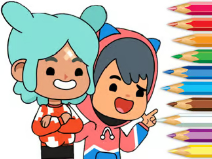 Joc Llibre per pintar: Toca Boca Friends  en línia