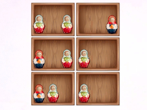 Joc Ordena per les prestatgeries de Matryoshka!  en línia