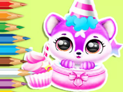 Joc Llibre per pintar: aniversari de Baby Fluff  en línia