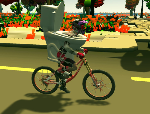 Joc Skibidi lavabo bicicleta  en línia