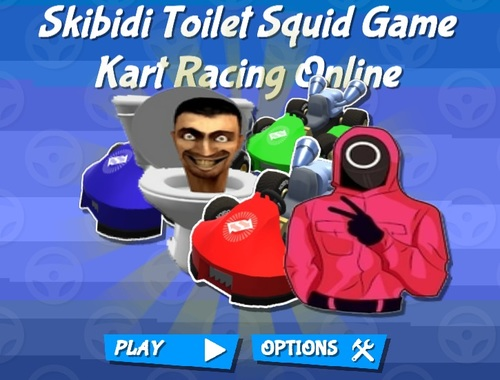 Joc Joc de calamars de skibidi Kart Racing en línia  en línia