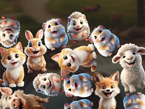 Joc Missar els animals 2048!  en línia