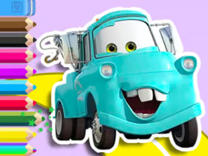 Joc Llibre per pintar: Mater Cars  en línia
