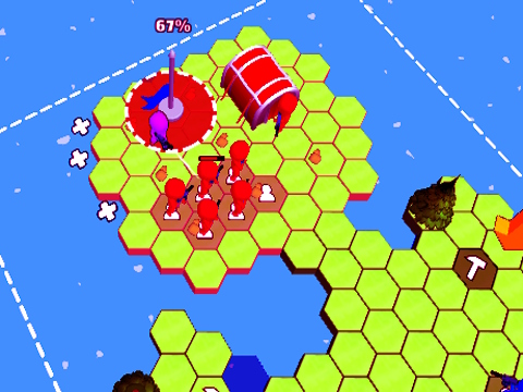 Joc Tile Hex World: Red vs Blue en línia