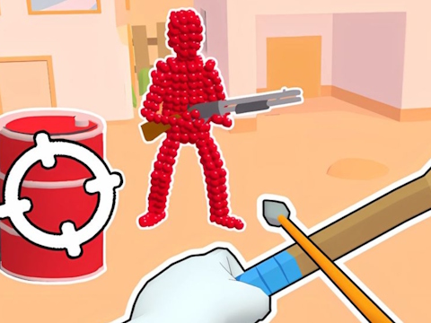 Joc Stickman Archer: disparar fletxes a Reds  en línia