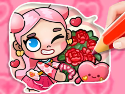 Joc Llibre per pintar: Avatar Valentine's  en línia