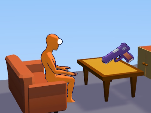 Joc Ragdoll Gun Shooter: Cannon Spinner Playground  en línia
