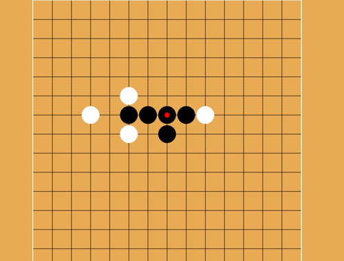 Joc Gomoku cinc pedres seguides  en línia