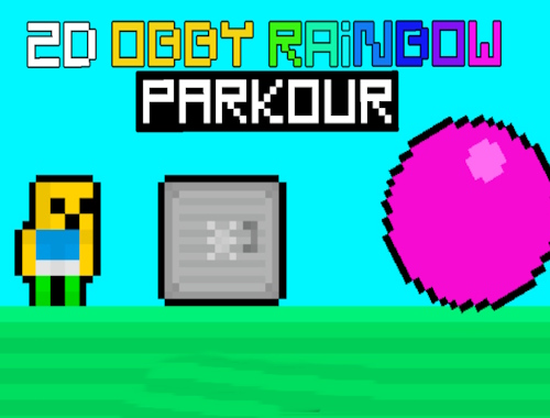 Joc 2d Obby Rainbow Parkour  en línia