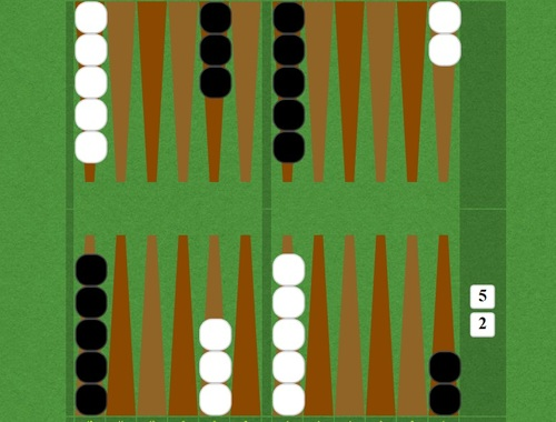 Joc Backgammon curt  en línia