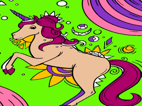 Joc Pintar unicorn màgic per pintar  en línia