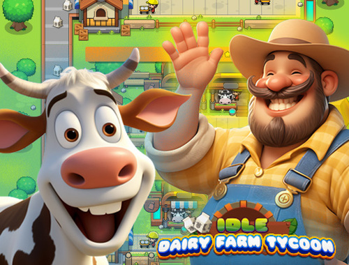 Joc Tycoon de granja de lactis ociosos  en línia