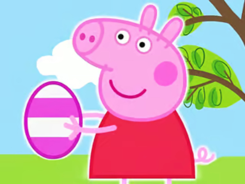 Joc Trencaclosques de trencaclosques: ous de Pasqua Peppa Pig  en línia