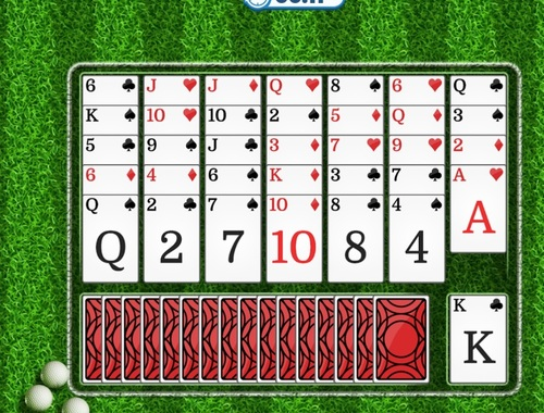 Joc Solitaire de golf  en línia