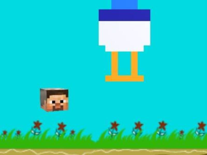 Joc Pollastre jockey flappy minecraft en línia
