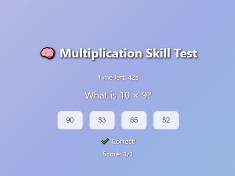Joc Prova d’habilitats de multiplicació en línia