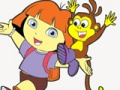 Joc Dora la diversió per pintar de l'Explorador  en línia