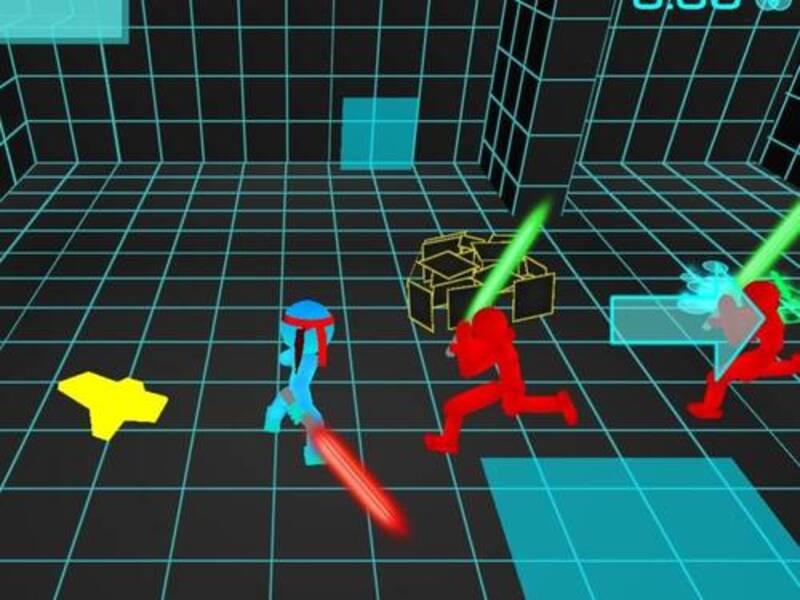 Joc Stickman Neon Sword Fighting en línia