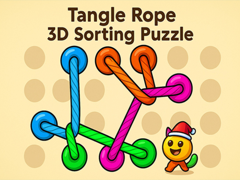Joc Hazel Tangle Rope 3D: Ordenació de trencaclosques en línia