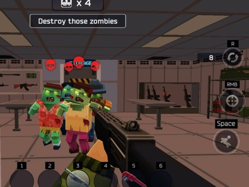 Joc Pixel Combat: Zombies Strike en línia