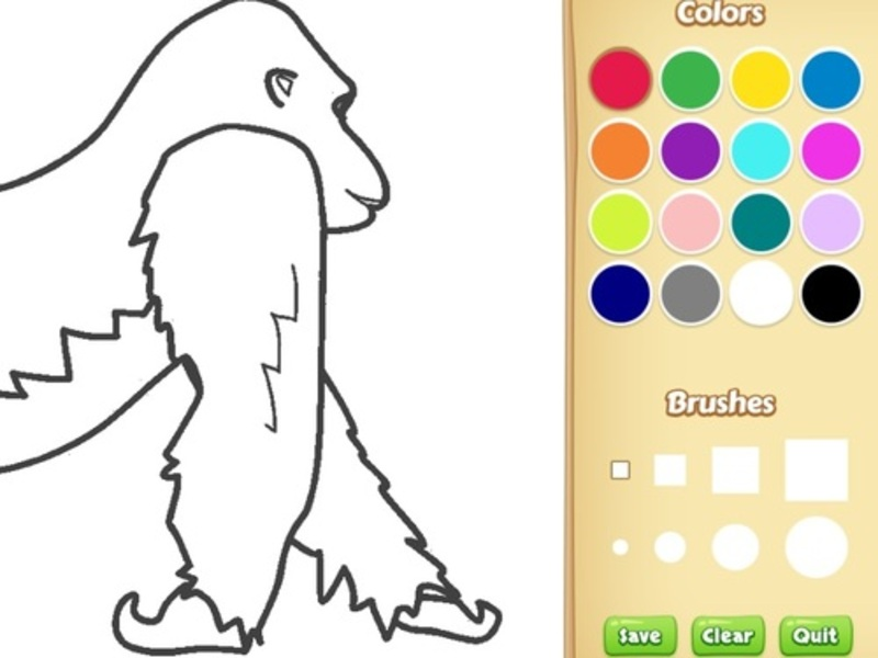 Joc Llibre per pintar per a nens de Gorilla en línia