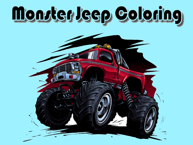 Joc Colorant monstre jeep en línia