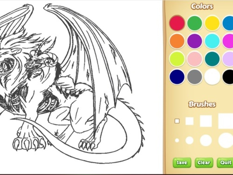 Joc Llibre per pintar de la quimera de drac en línia