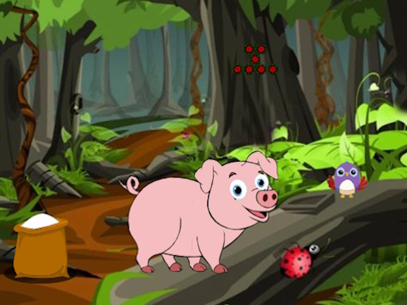 Joc El porc arriba a la granja en línia