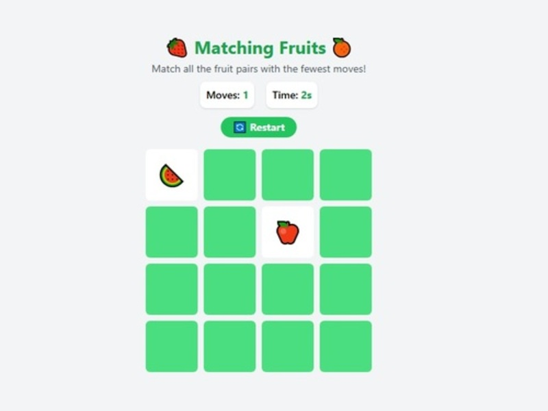 Joc Fruits coincidents en línia